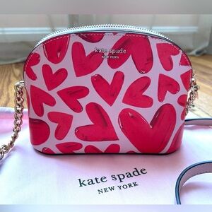 Kate Spade Spencer Ever Fallen Heart’s Small Dome leather crossbody/shoulder bag